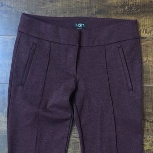 LOFT burgundy stretch pant